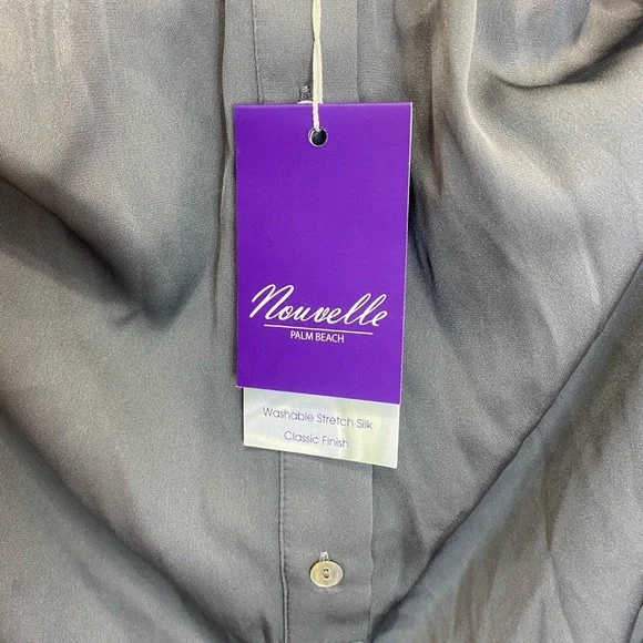 NWT NOUVELLE PALM BEACH Gray Women's Top - Picture 2 of 7